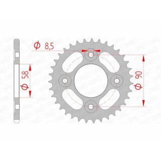 AFAM Steel Standard Rear Sprocket 10117 - 420