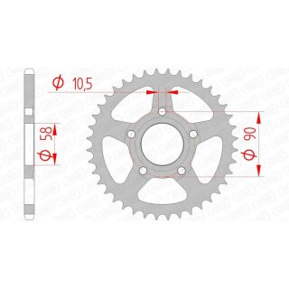 AFAM Steel Standard Rear Sprocket 10215 - 520