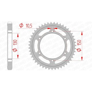 AFAM Steel Standard Rear Sprocket 12801 - 530