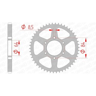 Pignone posteriore standard AFAM in acciaio 14200 - 428