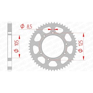 AFAM Steel Standard Rear Sprocket 47200 - 428