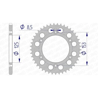 AFAM Piñón trasero ultraligero de aluminio 11212 - 520