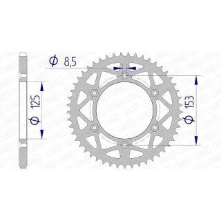 AFAM Piñón trasero ultraligero de aluminio 11212 - 520