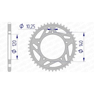 AFAM bageste tandhjul i aluminium 15605 - 520