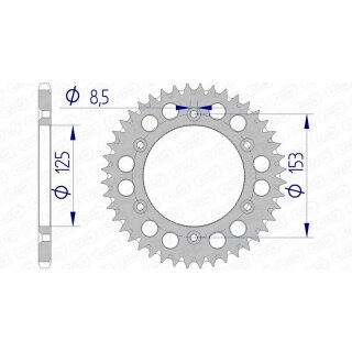 AFAM Pignon arrière en aluminium ultraléger 11212 - 520