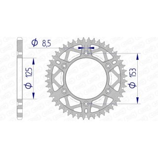 AFAM Piñón trasero ultraligero de aluminio 11212 - 520