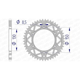 AFAM Ultralight selvrensende baghjul i aluminium 13323 - 520
