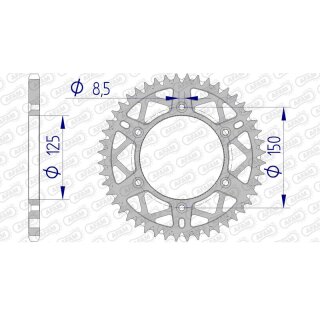 AFAM Pignon arrière autonettoyant ultraléger en aluminium 72304 - 520