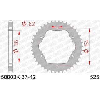 AFAM Standard Stahlritzel hinten 50803K - 525