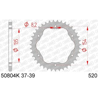 AFAM Standard Stahlritzel hinten 50804K - 520