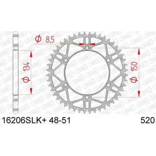 AFAM Selbstreinigendes Stahlritzel hinten 16206 - 520