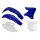 Kit plástico Racetech color original azul/blanco Yamaha YZ250F