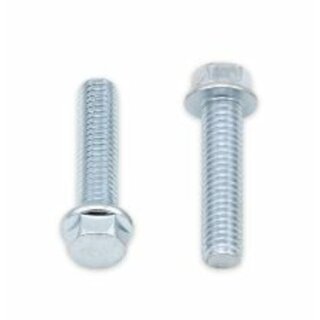 BOLT sekskanthoved flangeskruer M6x1x25mm bredde på tværs af fladen 8mm 10stk