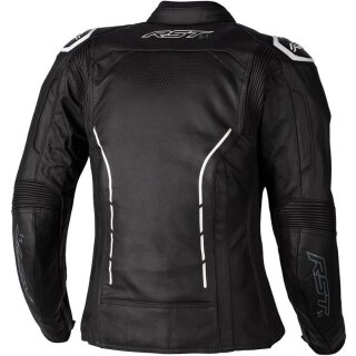 RST Ladies S1 CE Chaqueta de cuero Negro/Blanco