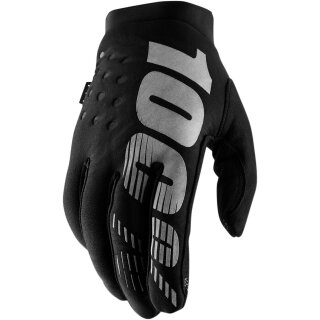 Guanti 100percent Brisker Bk/Gy Lg