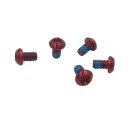 Wolf Tooth CAMO chainring screw kit, 5 pieces, red
