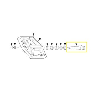 Crankbrothers Pedal Spindle Axle, Stamp V2, prawa, Level 2+3