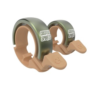 Knog Oi Classic Small Fahrradklingel, 22.2mm, sand brown/matte desert sage