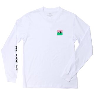 Męska koszulka z długim rękawem Crankbrothers Champions, biały/zielony/różowy, XS