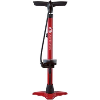 Crankbrothers Gem gulvpumpe, analog trykmåler, rød