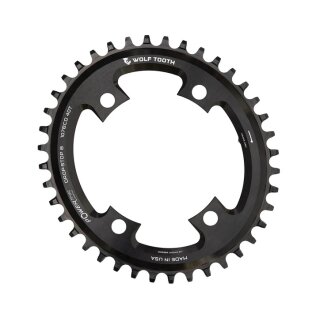 Plato Wolf Tooth PowerTrac Elliptical Gravel/CX/Road, 107 BCD, 4 agujeros, 42 t, Drop-Stop B, azul