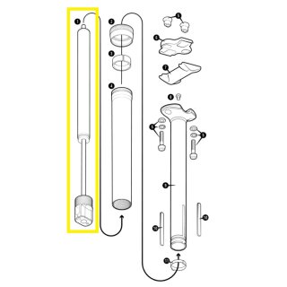 Cartouche Crankbrothers Highline XC/Gravel, 27.2mm, 60/80/100/125mm, 360mm de longueur