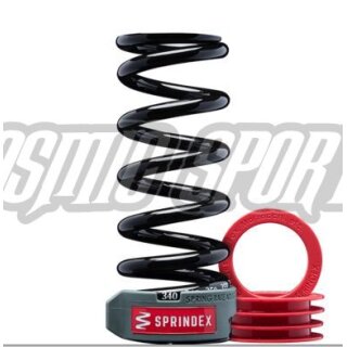 Sprindex Trail/Enduro letvægtsdæmperfjeder, længde 142 mm/vandring 65 mmx340-380 lbs