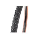 45NRTH Kahva folding tire, 27.5x2.1", 54-584, 240 concave carbide spikes, 60TPI, tubeless ready, tanwal