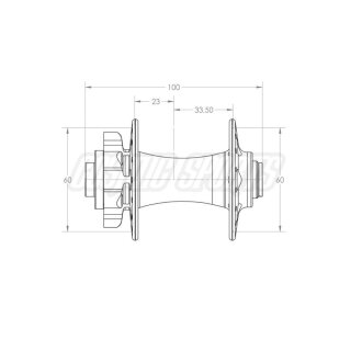 White Industries XMR Disc buje de 6 agujeros VR, 100x9mm QR/100x15mm, 32 L., plata pulida