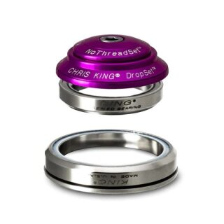 Chris King DropSet 2 Tapered headset, stainless steel bearings, 1 1/8"-1.5", GripLock, IS42/28.6 | IS52/40 45x45, 3D violet