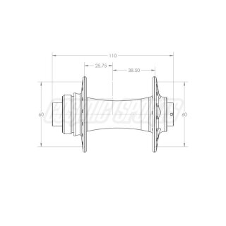 White Industries CLD+ Disc Centerlock BOOST hub VR, 110x15mm, 28 L., purple