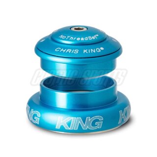 Chris King InSet I7 Mixed Tapered headset, stainless steel bearings, 1 1/8"-1.5", GripLock, ZS44/28.6 | EC44/40, matt turquoise