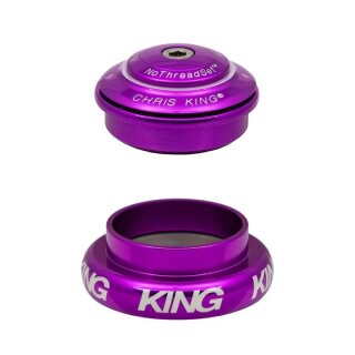 Chris King InSet I7 Mixed Tapered headset, stainless steel bearings, 1 1/8"-1.5", GripLock, ZS44/28.6 | EC44/40, 3D violet