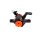 Paul Component Klamper skivebremse PM/IS, Campagnolo, sort/orange