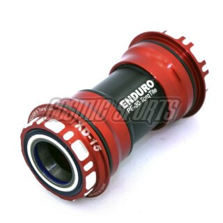 Enduro Bearings XD-15 Corsa Ceramic TorqTite palier de pédalier, PF30, 24mm, red (BKC-0670)