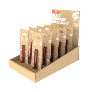 Knog Plus Starter COUNTER DISPLAY, StVZO, red LED, (VE/20), translucent