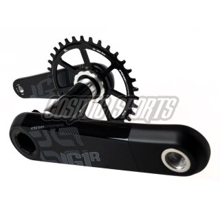 e*thirteen XCX Race Carbon Road crank, 175mm, 68mm, Self Extractor, black