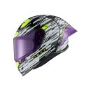 Casco Nexx X.R3R GLITCH RACER CARBON blanco NEON