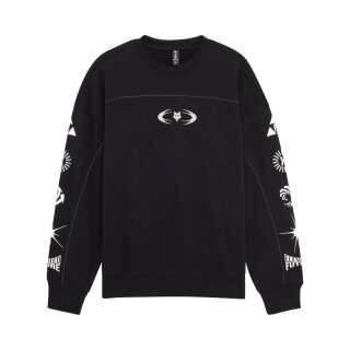 Fox Image Cosmo Oversized Fleece Crew [Blk]