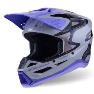 Alpinestars Helmet Youth Sm3 Jettson Gray/Purple/Blue/Black size: YS
