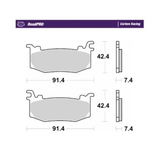 Moto-Master Pastillas De Freno De Carbono De Carrera