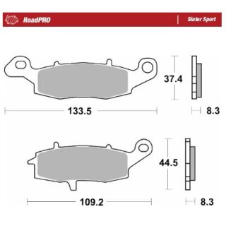 Moto-Master Pastillas De Freno Sinterizadas Deportivas Traseras