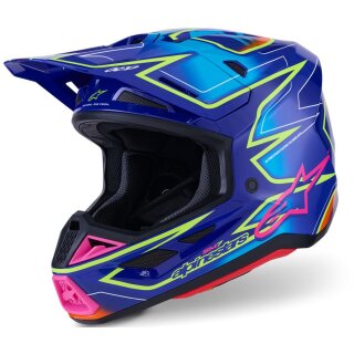 Alpinestars Kask Sm7 Odlew Niebiesko-Żółto-Różowy