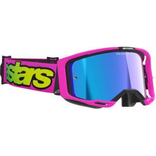 Alpinestars Goggle Vision 8 Vista 
Rosa/Amarillo Espejo Azul