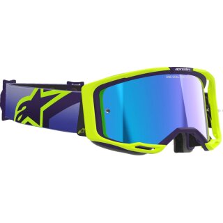 Alpinestars Goggle Vision 8 Corp Prp/Ylwpnk/Mir Gold