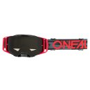 Oneal Lunettes B-33 Ictus Noir/Rouge - Gris
