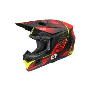 Oneal Kask 3Srs Haze V.26 Czarno/Czerwono/Neonowo-Żółty