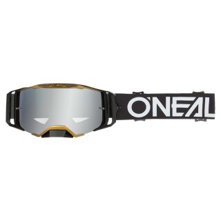 Oneal Lunettes B-33 Hexa Noir/Or - Miroir Argenté
