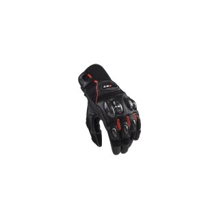 LS2 Spark II Handschuh – Schwarz/Rot – Herren – Größe L = 9