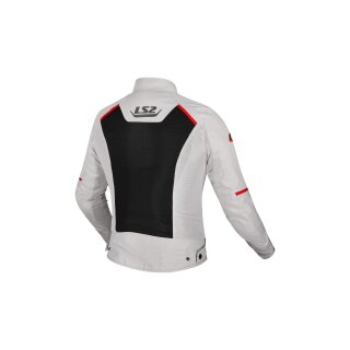 LS2 Breeze Lady Jacke – Grau/Schwarz/Rot – Größe S = 36